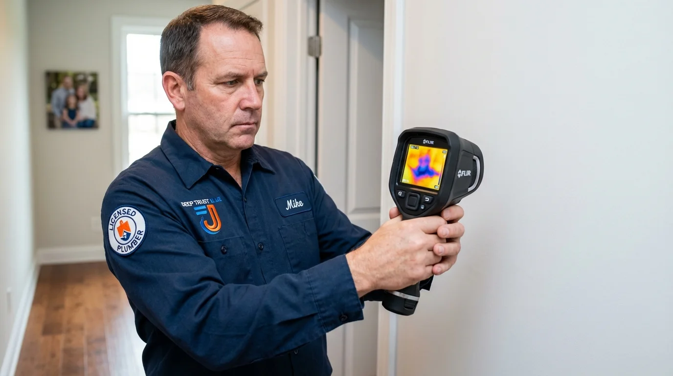 Thermal imaging leak detection by Johns Plumbing LLC in Poultney